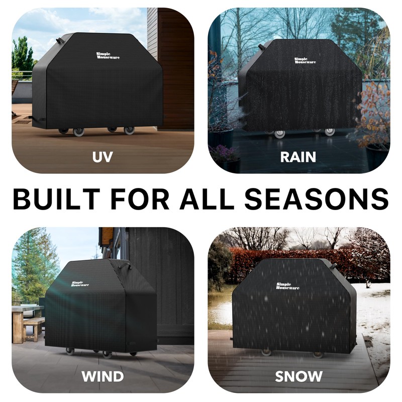 Simple Houseware 64 in. Heavy-Duty BBQ Gas Grill Cover, 600D