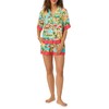 Room Service Womens Pajama Sets, Short Sleeve Lightweight Button Top
