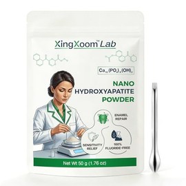 Nano Hydroxyapatite Powder for Teeth (50g / 1.76 oz) - Deep Penetration Enamel Remineralization & Sensitivity Care, 100% Pure Fluoride-Free DIY Toothp