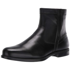 Florsheim Men's Medfield Plain Toe Zip Boot Fashion, Black, 9 Wide