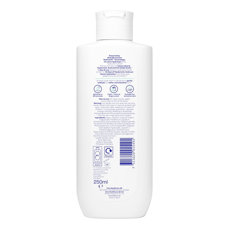E45 HydroCell Smooth Hydrating Body Lotion moisturiser - 3x more