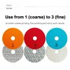 SHDIATOOL 4-Inch Diamond Polishing Pads 3-Step 3 Set Sanding Pads
