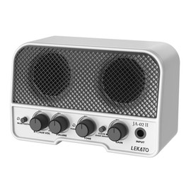 [Limited Time Deal] LEKATO Portable Bluetooth Guitar Amp, 5W/10W Mini Rechargeable Clean Distortion Gain Control Adjustable Electric Guitar Amplifier, Wireless Audio for Smartphone, USB Travel Indoor Practice, Music Lover Relax Beginner Gift:_5W White