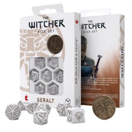 Q-Workshop QWOWGE3T The Witcher Dice Set: Geralt - The White Wolf (7)