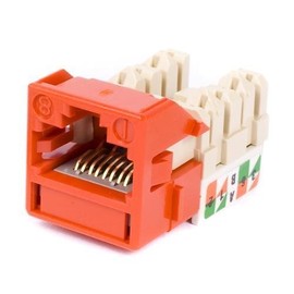 Commscope UNJ600-OR - Uniprise UNJ600 Cat6 U/UTP Network Information Outlet, Orange, 1 Count, RJ45, Indoor