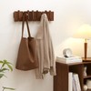 QUELLANCE Wood Coat Rack Wall Mount, Coat Hooks Hanger Wall
