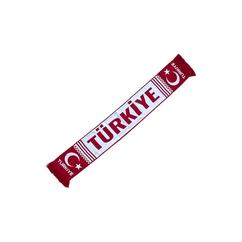 Taraftar 7/24 Türkiye Scarf for Football Fans, Red and white