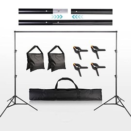 Heavy Duty Backdrop Stand, 6.5 x 10ft Adjustable Photo Backdrop Stand for Parties, Back Drop Banner Stand Support System Kit for Photoshoot, Portrait, Studio Photography, Baby Showerâ¦