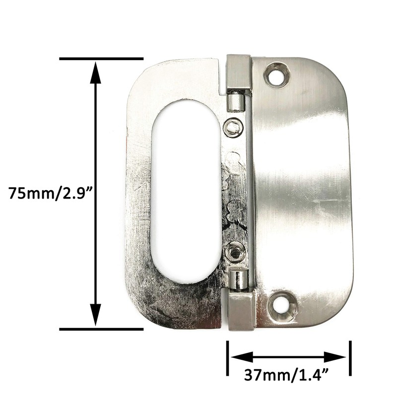 XMHF Recessed Type Furniture Wardrobe Drawer Pull Handle Silver Flat