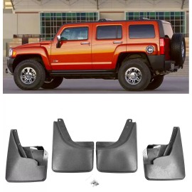 SDeelCase 4 Pcs F&R OE Fitment 4 Pcs Mud Flaps Mud Guards Splash Kit Fit 06-10 Hummer H3
