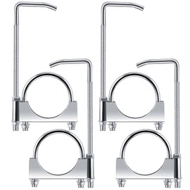 Datanly 2 Pcs Exhaust Clamp with Hanger Rear Muffler Hanger Universal Exhaust Hangers Exhaust System Hanger for Car Truck Exhaust Pipe (2.5 Inch)