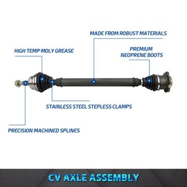 Bode-man Front Right Side CV Axle Half-Shaft Assembly For 2002-2005 VW Jetta Golf 6 Speed Manual Transmission 2.8L V6