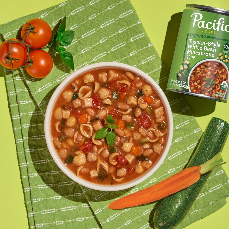 Pacific Foods Organic Tuscan-Style White Bean Minestrone Soup, 16.3 oz