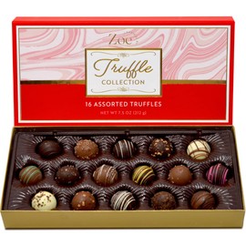 CRAVINGS BY ZOE Mothers Day Chocolate Truffle Gift Box | 16 Count | Assorted Gourmet Milk & Dark Chocolate Candy Food Gift Basket Anniversary, Birthday, Get Well, Holiday, Thank You Men Women Mom Her