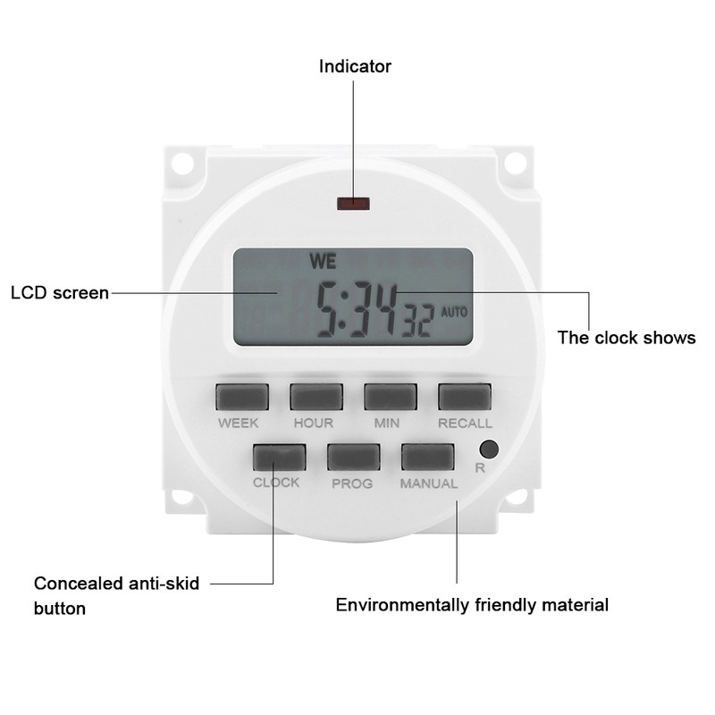 Digital Electric Durable Programmable Smart Control Switch Timer(110V)