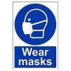 V Safety Wear Masks PPE Sign - 200mm x 300mm