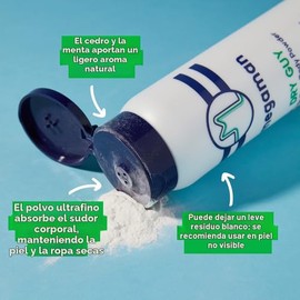 Megababe Polvo Corporal Absorbente De Sudor Megaman - Chico Seco | Previene Rozaduras Y Olores | Ingle, Cuerpo, Pies Y Más | Sin Talco, Totalmente Nat