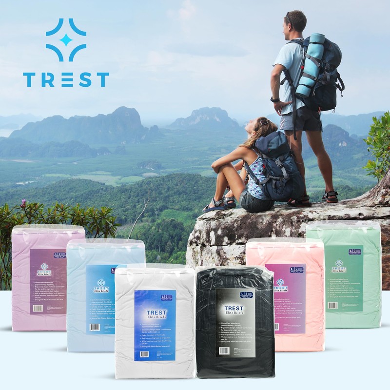 TREST Elite Briefs for Men and Women, Overnight Diapers for