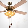 Hyamass 2-Pack Ceiling Fan Pull Chain Extender - 12" Wooden