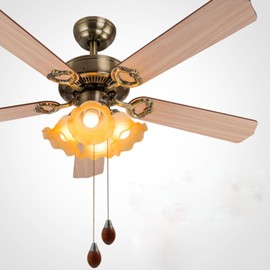 Hyamass 2-Pack Ceiling Fan Pull Chain Extender - 12" Wooden Pull Chain with Ball Connector, Decorative Fan Chain Pulls for Ceiling Fan Lights (Bronze)