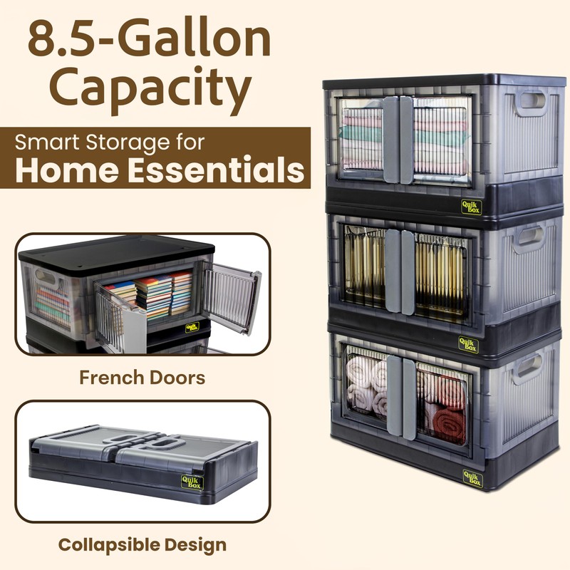 dbest products Quik Box - 8.5 Gallon Stackable Storage Bins