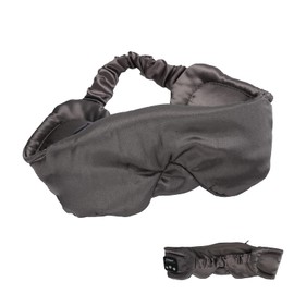 Silk 5.0 Eye Mask,Sleep Headphones, Handsfree Music Blackout Eye Cover,Builtin Speaker and Microphone,Sleeping Blindfold Mask for Men Women Office Travel (Grey)