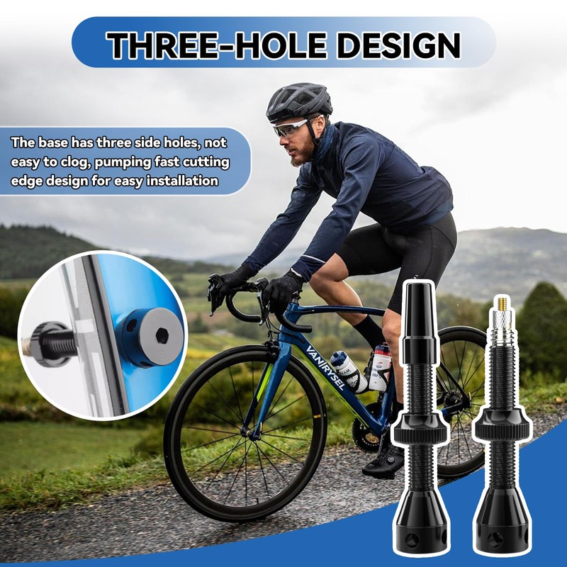 SXTDKMJ Tubeless Valve Set, Presta Valve with Complete Set Including