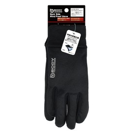 Otafuku Gloves Winter Thermal Gloves [Back Windproof, Anti-Slip, Reflective Tape, Touch Panel] JW-142 Black L