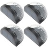4Pcs Outdoor Waterproof Semicircle 6LED Solar Power Wall Lamp Black