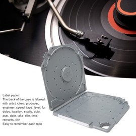 Portable 10 Inch Storage Box for Empty Cassette Spools for Empty Cassette Spools, Scratch-Resistant, Fully Protective Cassette Storage Box with Carry Handle, Cassette Box (Grey)