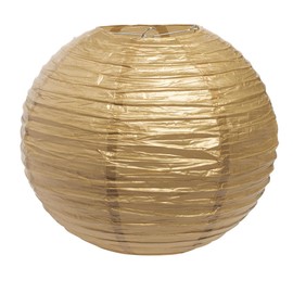 Anderson's 14 Inch Gold Paper Lantern, Event Decorations, Hanging Decorations