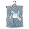 Baby Diamond Wrap Blanket with Sherpa Back - Pink and