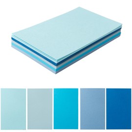 50 Sheets Colored Cardstock Paper 5 Colors, 250 GSM Heavy Card Stock for DIY Art Projects, Cards (Blue, 4x6)