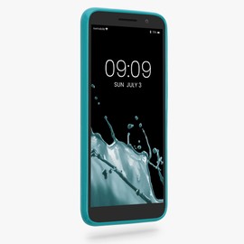 kwmobile Case Compatible with Alcatel 1 (5.0") Case - Soft Slim Protective TPU Silicone Cover - Teal Matte