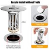 Anlige Bathroom Sink Drain Strainer, 3 in 1 Pop Up
