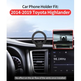 MaserWeller Car Phone Holder for 2014-2019 Toyota Highlander Accessories, 360° Rotation Phone Mount Compatible with MagSafe, Cell Phone Holder Does Not Affect Air Vent
