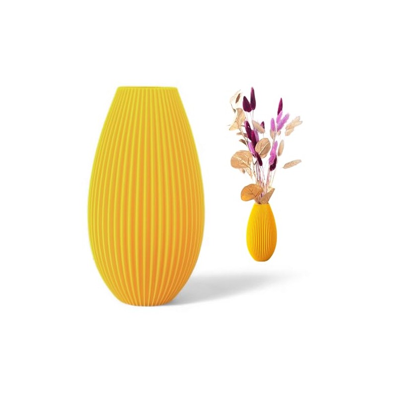 Artificial Flower Vase, Unbreakable 20 cm, Modern, Yellow Vase, Home
