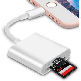 FazeeXone SD and TF Card Reader for All iOS Phones (Phone 14/13/12/11/X/8/7 Plus Max Pro Max All iOS Devices).