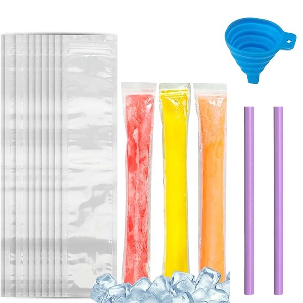 SULIUDAJI Pack of 100 Popsicle Mould Bags, Ice Pop Bags,