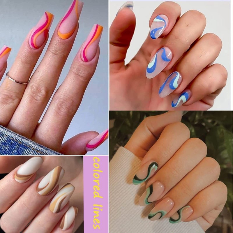 12 Pegatinas Autoadhesivas para Uñas, para Manicura, Bricolaje, para Decoración