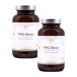 for you TMG betain Doppelpack 2x120 Kapseln hochdosiert - 1500mg Betain (Trimethylglycin) pro Portion hochrein - Hochwertiger Betain-Extrakt aus Zuckerrüben - Nährstoff aus der Langlebigkeitsforschung