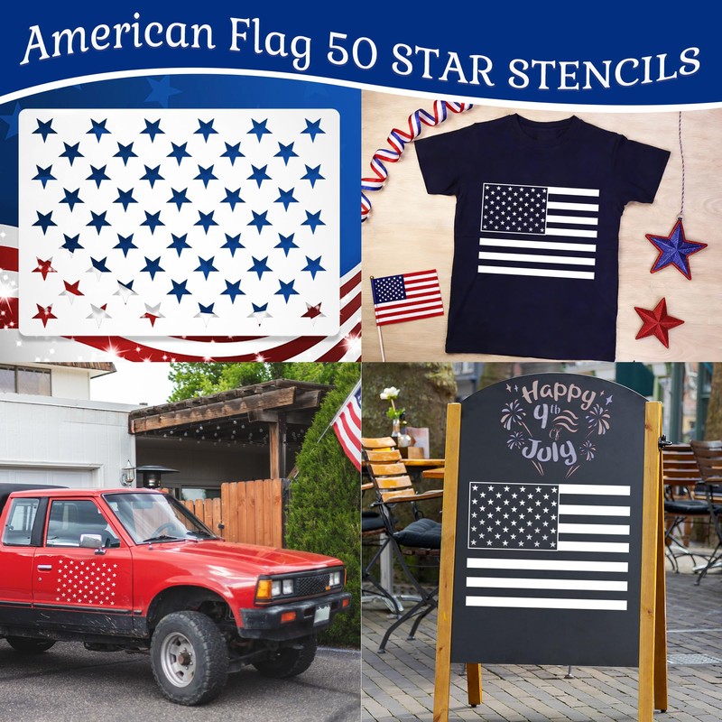 Large Star Stencils Independance Day Decor 50 Star Stencil American