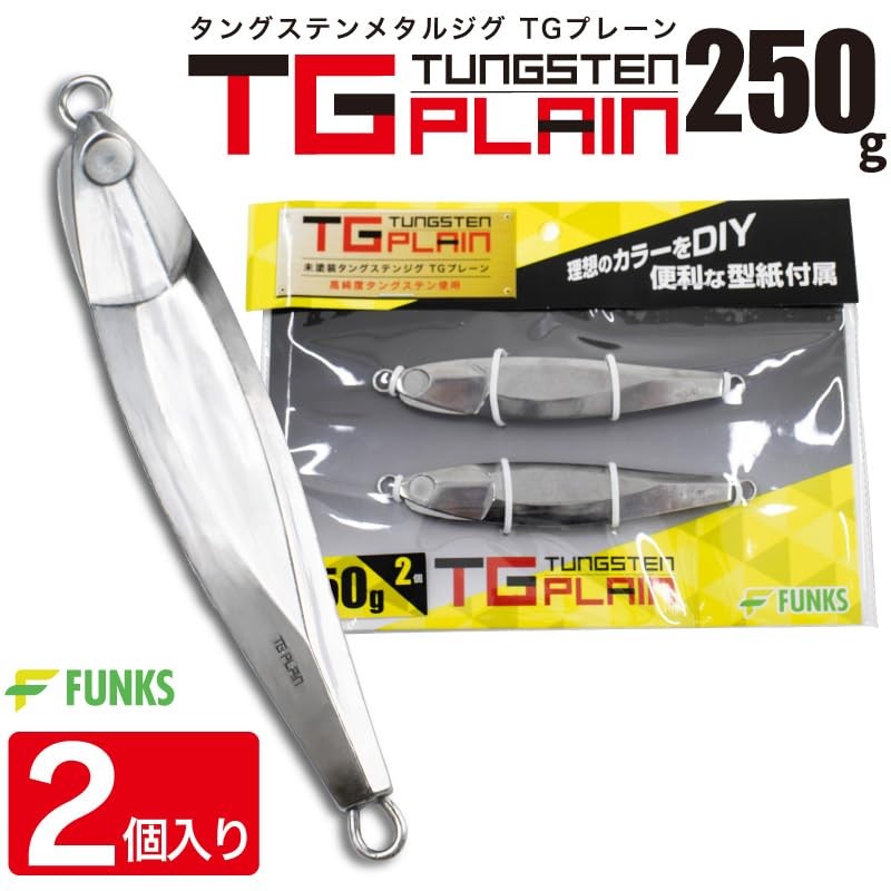 FUNKS TG Plain Tungsten Jig Unpainted Metal Jig Solid (250g