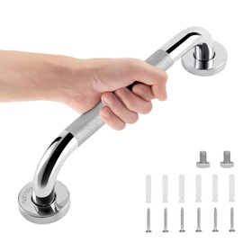 Sunzone Bathroom Grab Bars Handle,12-inch Non-Slip Grab Bars, Stainless Steel Bathroom Shower Handles,Safety Hand Rail Support, Auxiliary Handles for Children, Elderly, Disabled, Pregnant Women