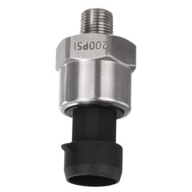 AUTEX 200 Psi Pressure Transducer Sender Sensor with Connector Harness 1/8”-27 NPT Thread Stainless Steel Fuel Pressure Sensors Compatible with Oil Fuel Air Water Diesel Gas