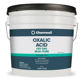 Oxalic Acid (8 lbs) - 99.6% Pure Industrial Grade Rust Remover & Wood Bleach | Powerful Cleaner for Metal, Stone, and Concrete | Resealable Packaging