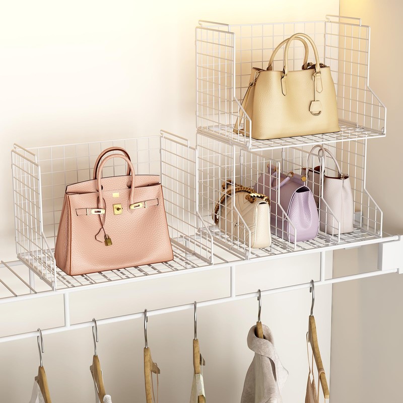 Purse Storage Organizer for Closet : Adjustable 2-Pack Dividers Handbag