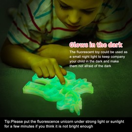 Hoofun Glow in The Dark POP Bubble Fidget Llama Toy, Fluorescent Silicone Alpaca Sensory Fidget Anxiety Relief Kids Toys