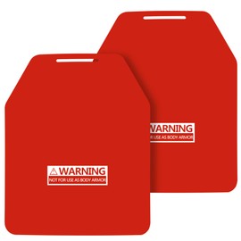 ULIONTAC Weight Vest Accessory Training Steel Plate 2Pcs Common Size 12x10 inch Strength Exercise 5.5lb (Red)