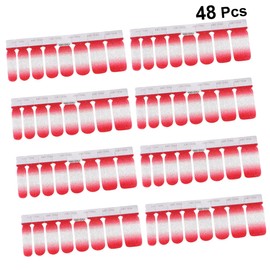 Beavorty 48pcs Gradual Shade Nail Art Stickers Full Nail Cover Fake False Decals for Women Party DIY Safe Material
